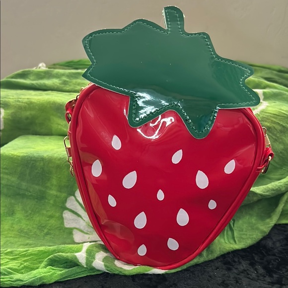 Handbags - Strawberry Shaped Red Crossbody Bag